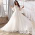 Jiayigong Modest Bridal Gowns Puff Sleeves A Line Wedding Dress