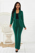 Elegant Women's Office Suit Set - Two-Piece Long Sleeve Pants Suit for Professional Winter Style, Perfect for Ages 18-35
