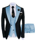 Luxury Men's Tuxedo Suit Set for Special Occasions - Stylish 3-Piece Ensemble with Jacket, Trousers, and Vest for Parties and Weddings