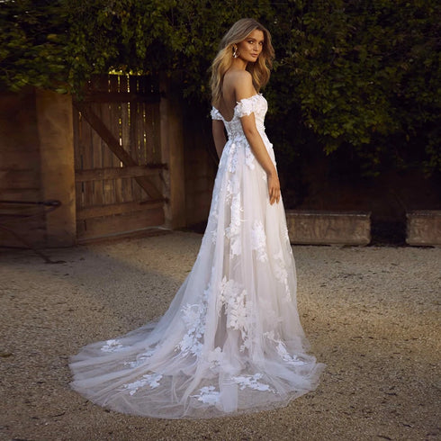 Elegant Wedding Dress Robe De Soiree for Bride to Be