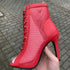 Sexy High Heels Hollow Mesh Sandals for Summer Fashion Comfort Peep Toe Stilettos Jazz Dance Female Shoes Plus Size