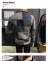 Men's Casual Lapel Hoodless Jacket - Slim Fit Plaid Woolen Coat for Autumn and Winter Fashion