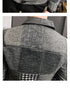 Men's Casual Lapel Hoodless Jacket - Slim Fit Plaid Woolen Coat for Autumn and Winter Fashion