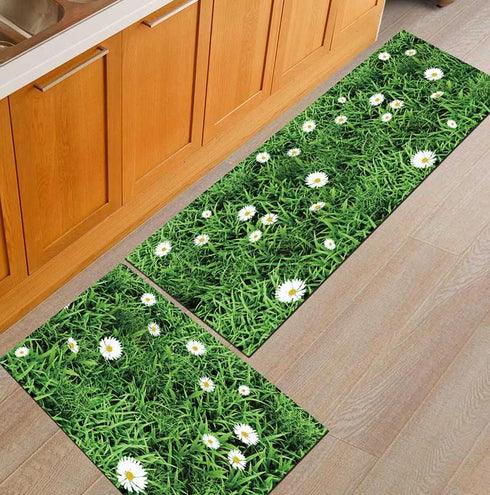 Anti-Slip Geometric Kitchen Mat Area Rugs for Living Room Bathroom and Hallway