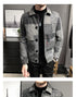 Men's Casual Lapel Hoodless Jacket - Slim Fit Plaid Woolen Coat for Autumn and Winter Fashion