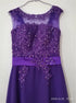 Bridesmaid Dress A-Line Chiffon Beading Applique Backless Floor Length Evening Dress