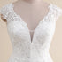 Amazing Wedding Dress Plus Size V Neck Cap Sleeve A Line Gown