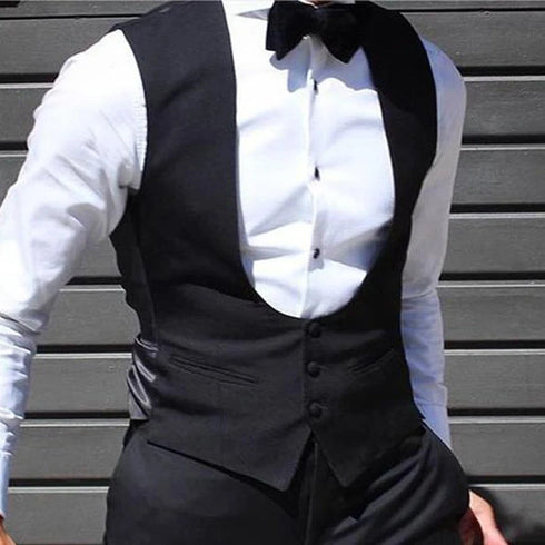 Elegant Slim Fit Wedding Groom Waistcoat for Men – Classic Male Fashion Vest