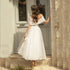 Bling Glitter Boho Wedding Dresses for Women Sweetheart Tulle Beach Bridal Gown