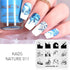 Nature-Inspired Nail Art Stamping Plate Set with Butterfly and Mountain Range Designs for DIY Manicure Enthusiasts