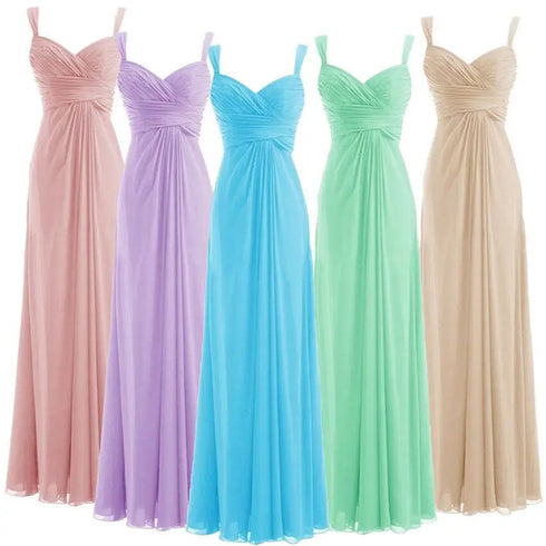 A Line Chiffon Sweetheart Bridesmaid Dress For Evening With Pleated Off Shoulder Silhouette And Lace Up Back