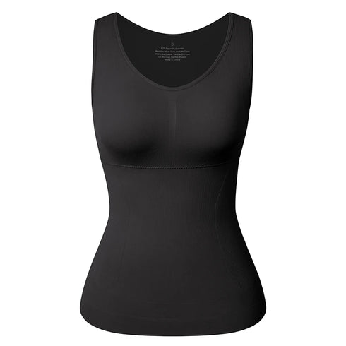 Women’s Slimming Cami Shaper with Built-in Bra for Tummy Control - Comfortable Casual Tank Top for Home, Yoga, and Everyday Wear