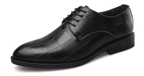Elegant Handmade Italian Style Retro Leather Oxfords for Men - Perfect Formal Business and Party Footwear in Big Sizes