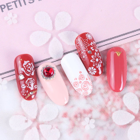 Retro Floral and Butterfly Nail Art Stamping Plate with Snowflake and Animal Designs - Creative Nail Templates for Stunning Manicures