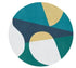 Modern Geometric Round Carpet for Living Room Bedroom and Hallway