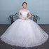 Customize Embroidery Wedding Dress Lace Up Bride Plus Size Ball Gowns