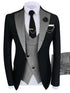 Luxury Men's Tuxedo Suit Set for Special Occasions - Stylish 3-Piece Ensemble with Jacket, Trousers, and Vest for Parties and Weddings