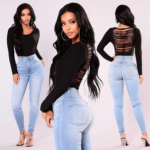 Women’s Slim Fit Denim Skinny Jeans - High Waist Stretch Pencil Pants with Pockets for Casual Fall Outfits, Perfect for Homecoming and Everyday Wear