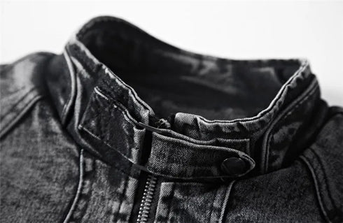 Men's Plus Velvet Winter Denim Jacket - Classic Retro Slim Fit Casual Outerwear Coat for Stylish Leisure Wear S-3XL