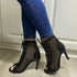 Sexy High Heels Hollow Mesh Sandals for Summer Fashion Comfort Peep Toe Stilettos Jazz Dance Female Shoes Plus Size