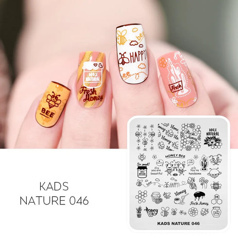 Nature-Inspired Nail Art Stamping Plate Set with Butterfly and Mountain Range Designs for DIY Manicure Enthusiasts