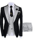 Luxury Men's Tuxedo Suit Set for Special Occasions - Stylish 3-Piece Ensemble with Jacket, Trousers, and Vest for Parties and Weddings