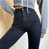 Casual Vintage High Elastic Mom Jeans for Women - Stylish Washed Stretch Denim Pencil Pants, Perfect for Fall Outfits with Jeans and Everyday Wear
