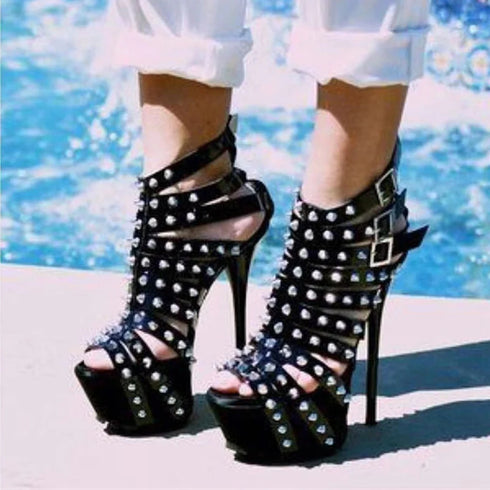 Sexy Peep Toe Platform Heels For Women Party Dance Shoes