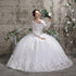 Wedding Dress Long Sleeve Ball Gown Luxury Lace Plus Size