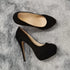 Elegant Women’s Stiletto Pumps - 14cm Super High Heels with Round Toes and Platform for Nightclub Parties, Weddings, and Dressy Occasions