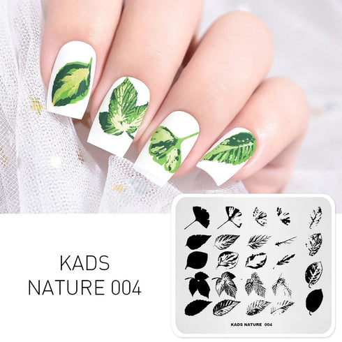 Nature-Inspired Nail Art Stamping Plate Set with Butterfly and Mountain Range Designs for DIY Manicure Enthusiasts