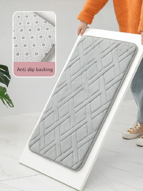Soft Step Premium Memory Foam Bathroom Rug Absorbent Non Slip Machine Washable Quick Dry Bath Mat