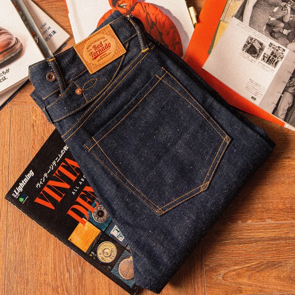 Red Tornado Raw Indigo Selvage Denim Pants