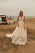 DREAM Customized Lace Boho Wedding Dresses V Neck Backless Gown