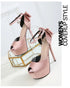 Elegant Peep Toe Platform High Heels Pumps for Women - Stylish Wedding Shoes with Stiletto Heels & Slingback Design Perfect for Brides and Special Occasions
