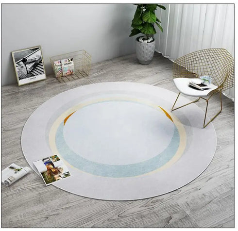 Modern Geometric Round Carpet for Living Room Bedroom and Hallway