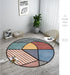 Modern Geometric Round Carpet for Living Room Bedroom and Hallway