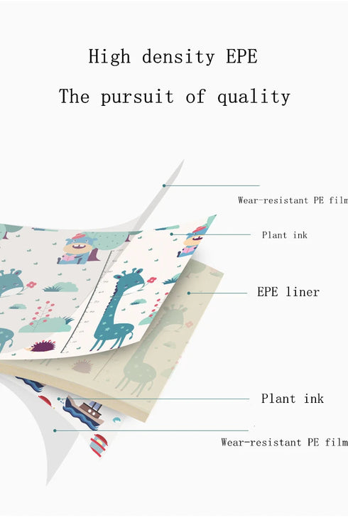 Baby Play Mat Waterproof Soft Floor Playmat Foldable Crawling Carpet Educational Activity Rug