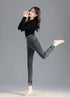 Warm High-Waist Fleece-Lined Skinny Jeans for Women - Perfect for Casual Fall Outfits and Stylish Pencil Pants Looks