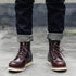 Vintage British Casual Ankle Boots - Handmade Leather Motorcycle Footwear