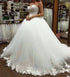 Customized Bride Dress Lace Applique Sweetheart Ball Gown Wedding Dresses