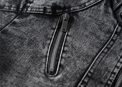 Men's Plus Velvet Winter Denim Jacket - Classic Retro Slim Fit Casual Outerwear Coat for Stylish Leisure Wear S-3XL