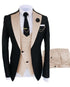 Luxury Men's Tuxedo Suit Set for Special Occasions - Stylish 3-Piece Ensemble with Jacket, Trousers, and Vest for Parties and Weddings