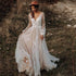 Eightree Vintage Boho Wedding Dresses Long Sleeve Lace Gowns