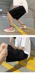 Men Casual Shorts Solid Leisure Summer Oversize Multi-pockets Cargo Trousers Streetwear