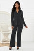 Elegant Women's Office Suit Set - Two-Piece Long Sleeve Pants Suit for Professional Winter Style, Perfect for Ages 18-35