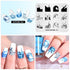 Nature-Inspired Nail Art Stamping Plate Set with Butterfly and Mountain Range Designs for DIY Manicure Enthusiasts