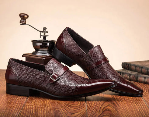 Elegant Patent Leather Oxford Loafers for Men - Versatile Dress Shoes for Weddings and Office Occasions - Comfortable Slip-On Style with Pointed Toe Design