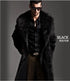 Men's Faux Fur Long Overcoat with Large Lapel for Autumn and Winter Fashion - Thick Turn-Down Collar Jacket for Daily Wear