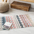 Ethnic Style Woven Linen Cotton Rectangle Rug Mat for Living Room and Bedroom Foot Pad